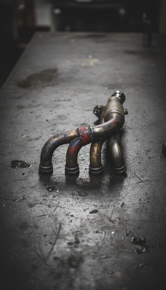 Salvaged Motorcycle Exhaust Header Steel Pipe