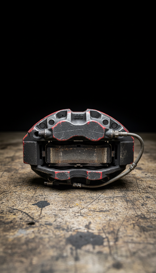 Race-Used Brake Caliper With Track Scars